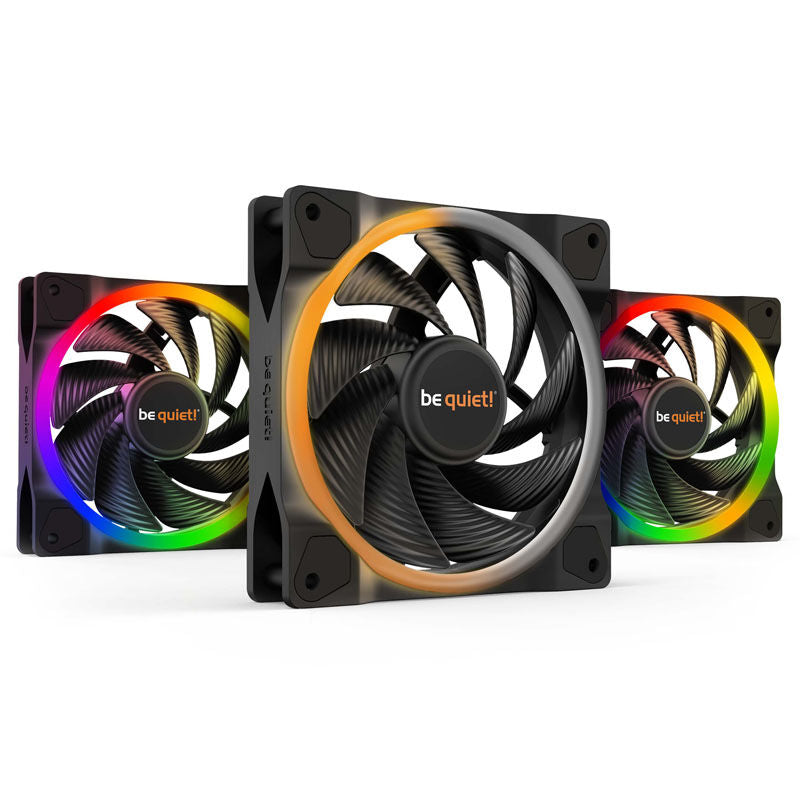 be quiet! Light Wings ARGB PWM vifte 120 mm svart 3-pakk High Speed forfra
