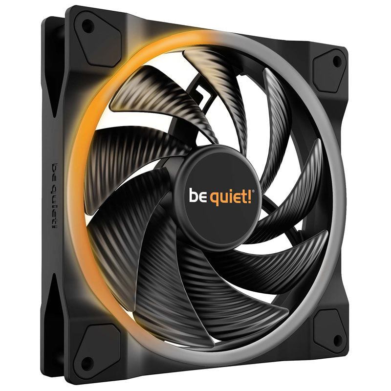be quiet! Light Wings ARGB PWM vifte 140 mm High Speed svart forfra