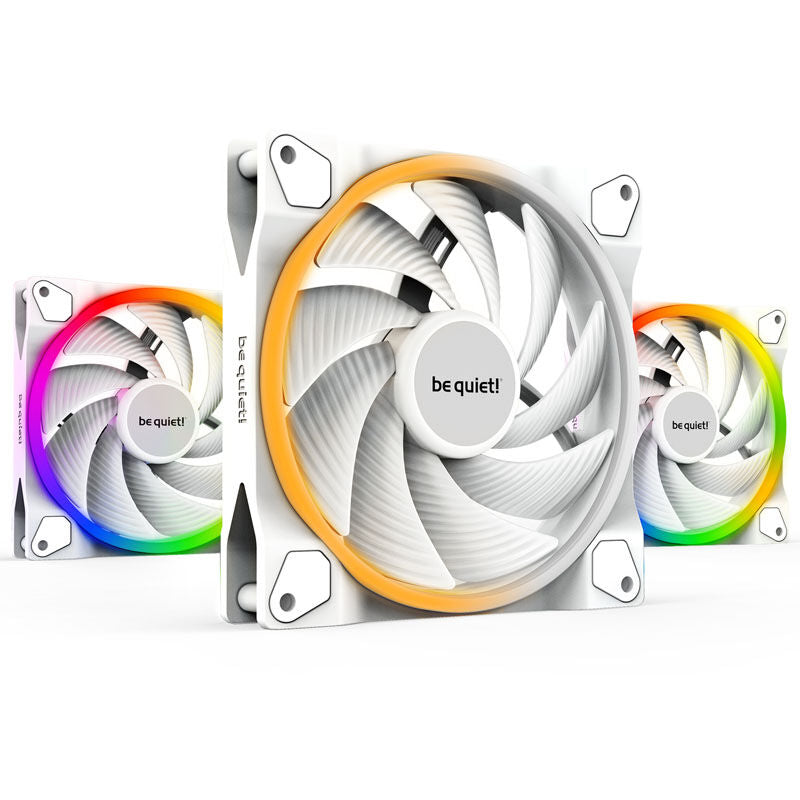 be quiet! Light Wings ARGB PWM vifte 140 mm hvit 3-pakk High Speed forfra