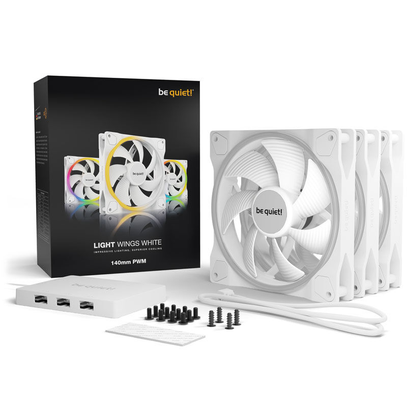 be quiet! Light Wings ARGB PWM vifte 3-pack 120 mm svart - be quiet!