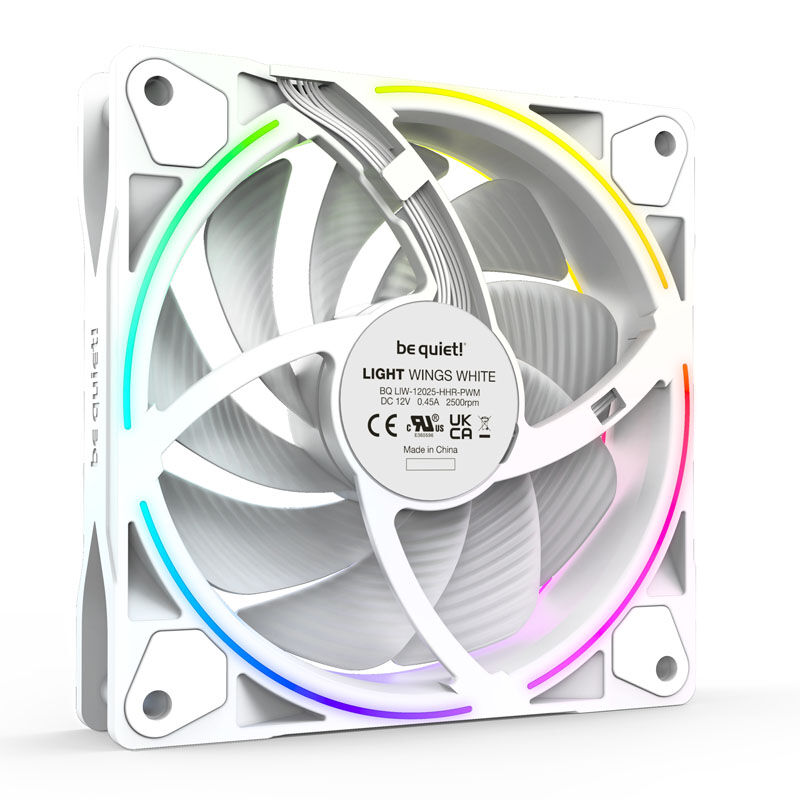 be quiet! Light Wings ARGB PWM vifte 3-pakk detalj hvit