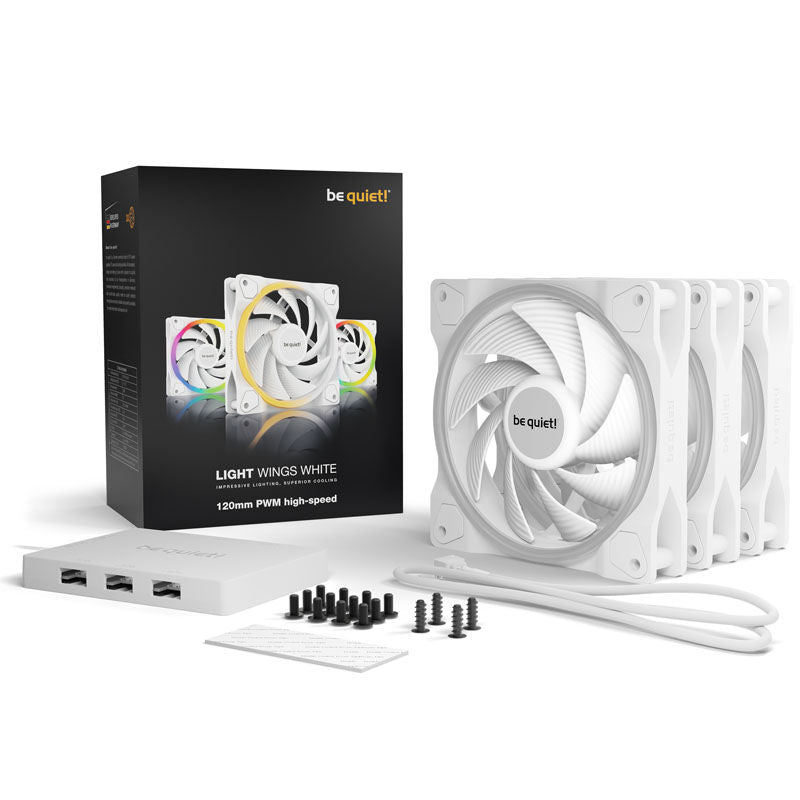 be quiet! Light Wings ARGB PWM vifte 3-pakk RGB lys hvit