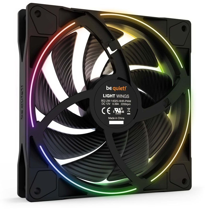 Detaljbilde av be quiet! Light Wings ARGB vifte 140 mm PWM High Speed