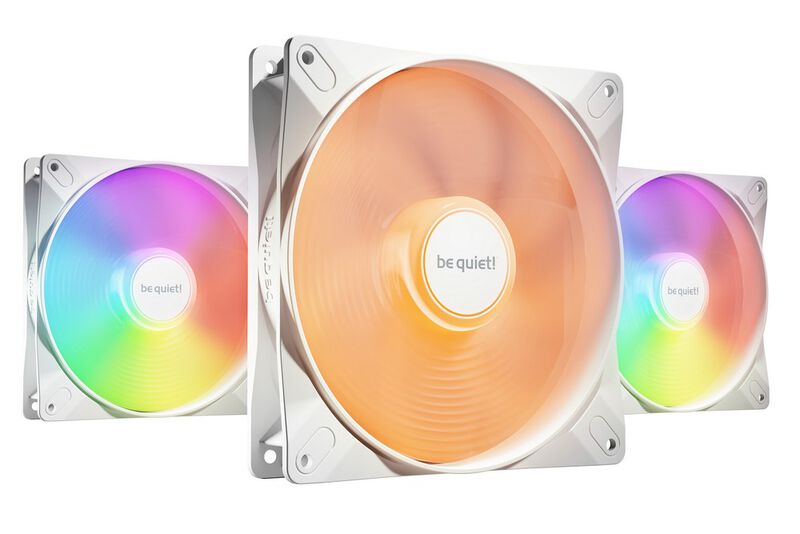 be quiet! Light Wings LX 140 mm ARGB PWM vifte 3-pack svart forfra