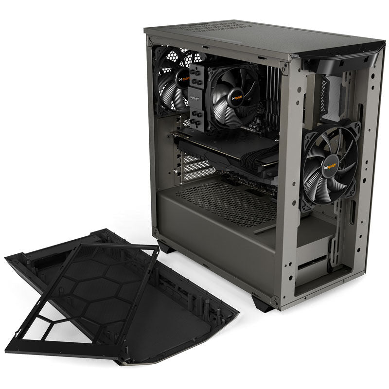 be quiet! Pure Base 500 kabinett midtårn ATX antrasitt frontpanel porter