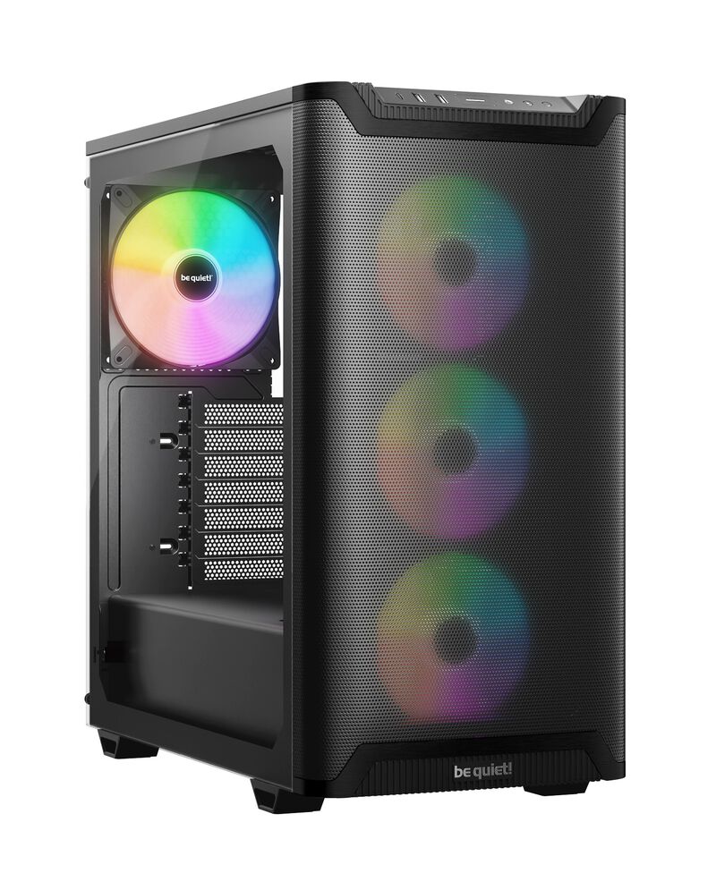 be quiet! Pure Base 501 LX kabinett midtårn ATX ARGB svart forfra