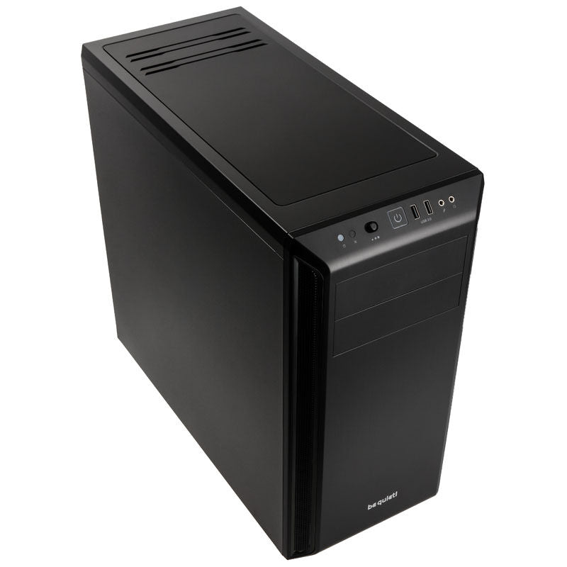 be quiet! Pure Base 600 kabinett midtårn ATX stillegående sølv bakside