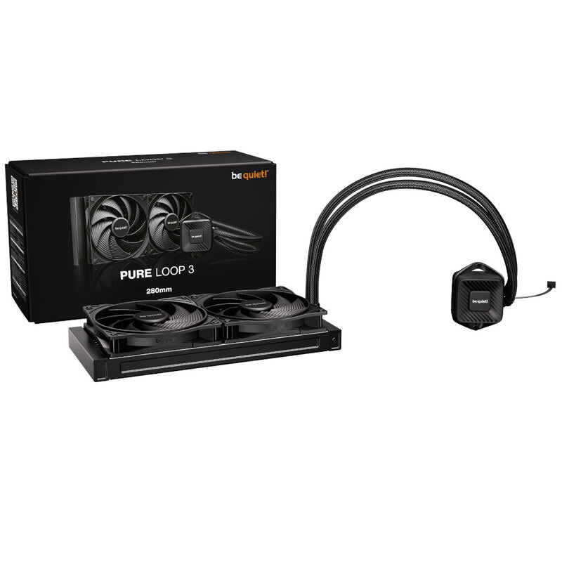 be quiet! Pure Loop 3 AIO vannkjøling 280 mm PWM nærbilde av vifte