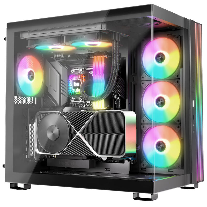 detalj av be quiet! Pure Loop 3 LX AIO vannkjøling 240 mm ARGB kjøleblokk