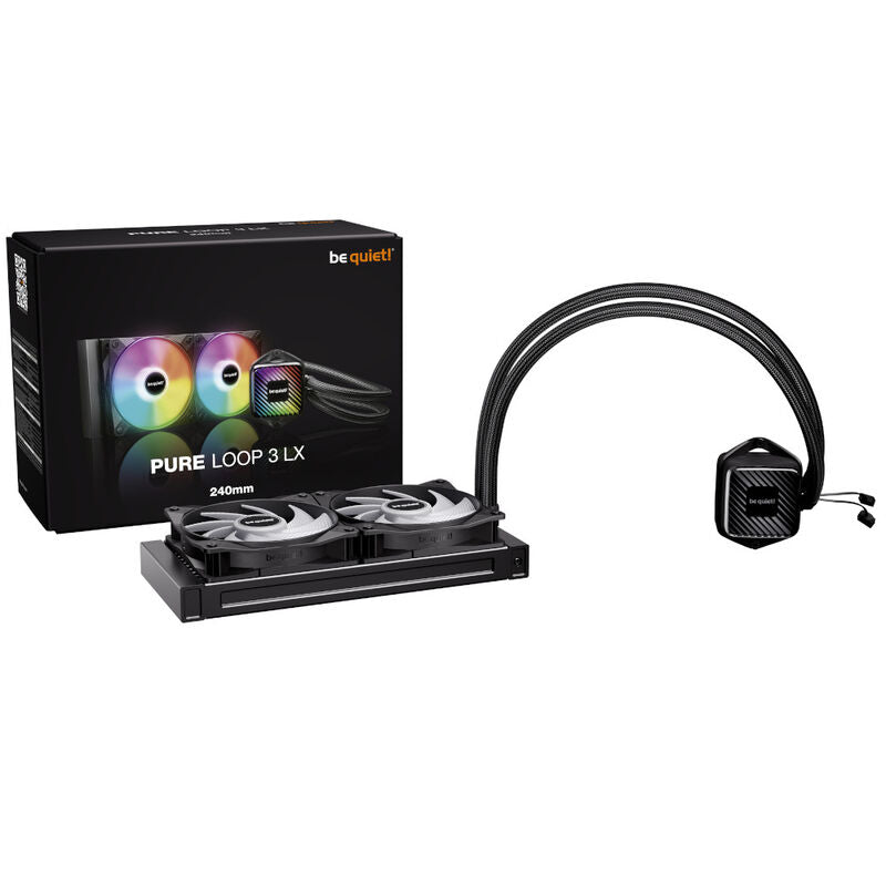 montert be quiet! Pure Loop 3 LX AIO vannkjøling 240 mm ARGB i PC