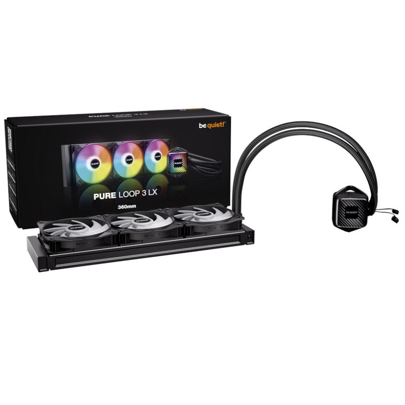 be quiet! Pure Loop 3 LX AIO vannkjøling 360 mm ARGB nærbilde av vifte