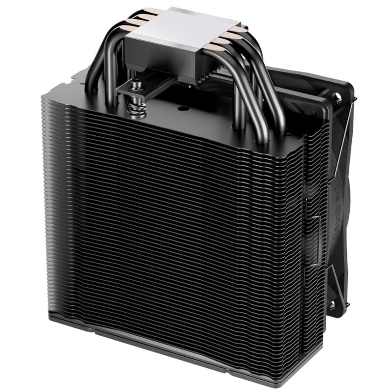 be quiet! Pure Rock 3 CPU-kjøler 120 mm singeltårn svart detalj av heatpipes
