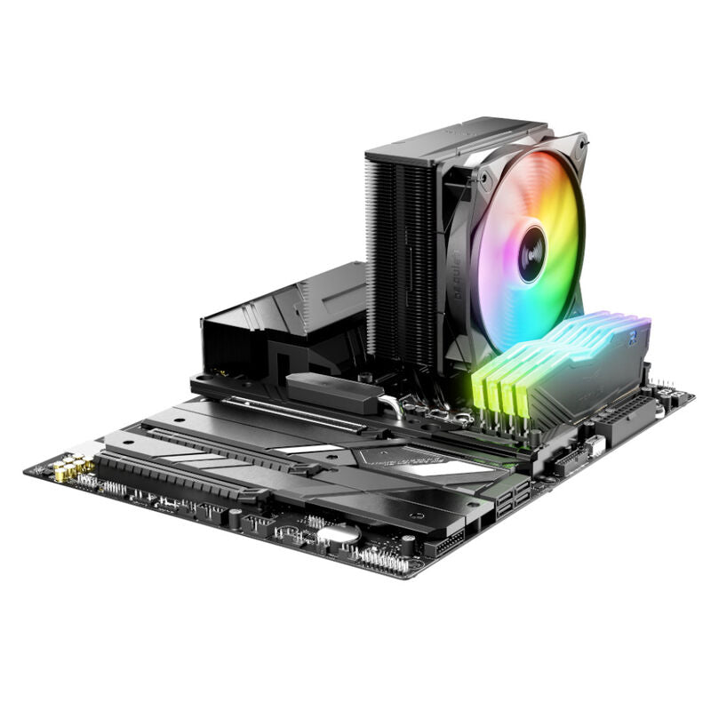 montert be quiet! Pure Rock 3 LX CPU-kjøler 120 mm ARGB svart i PC