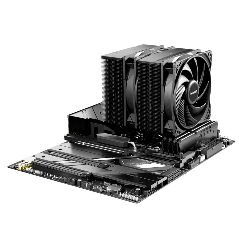 be quiet! Pure Rock Pro 3 CPU-kjøler 120 mm dobbelttårn svart montert i PC
