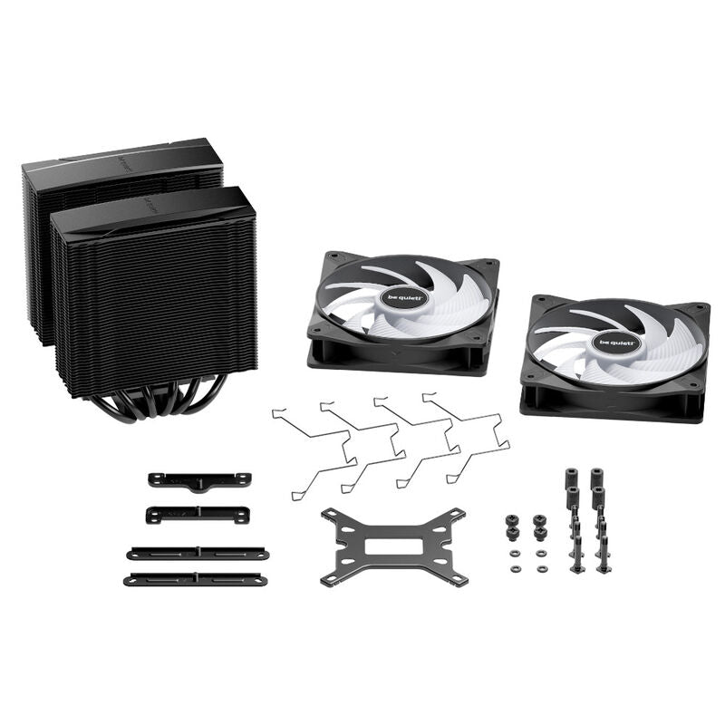 be quiet! Pure Rock Pro 3 LX CPU-kjøler 120 mm ARGB svart visning av heatpipes
