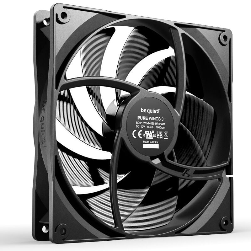 detaljbilde av be quiet! Pure Wings 3 High-Speed vifte 140 mm PWM 3-pakk svart