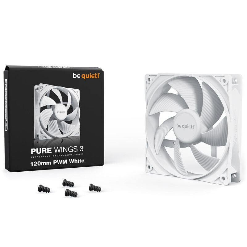 detalj av be quiet! Pure Wings 3 PWM High Speed vifte 140 mm hvit