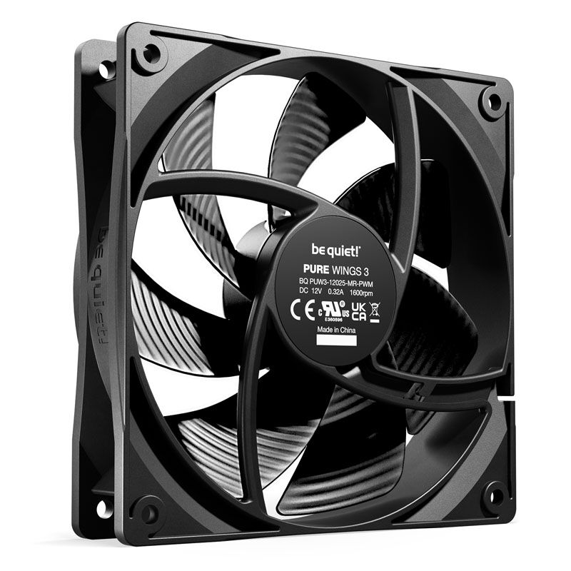 be quiet! Pure Wings 3 PWM vifte 120 mm bakside