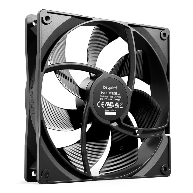 be quiet! Pure Wings 3 PWM vifte 140 mm bakside
