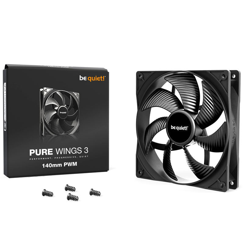 be quiet! Pure Wings 3 PWM vifte 140 mm nærbilde av vifteblad