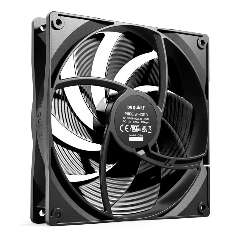 be quiet! Pure Wings 3 PWM vifte 140 mm bakside