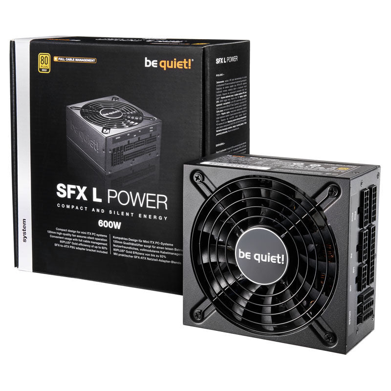 be quiet! SFX-L Power strømforsyning 600 W montert i PC