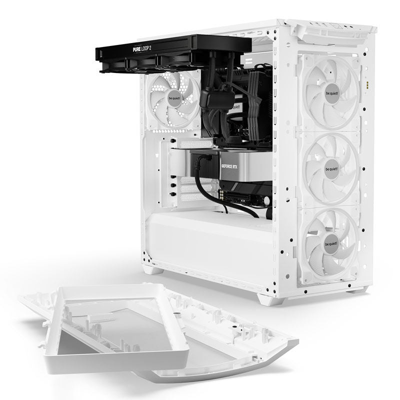 Oversikt over kabinettets ventilasjon på be quiet! Shadow Base 800 FX