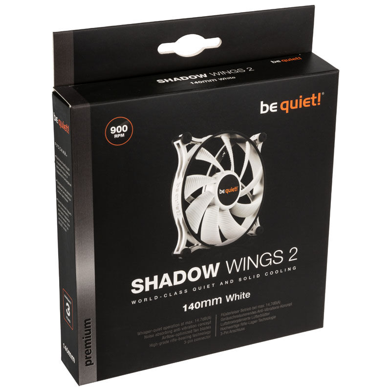 be quiet! Shadow Wings 2 White vifte 140 mm sideprofil