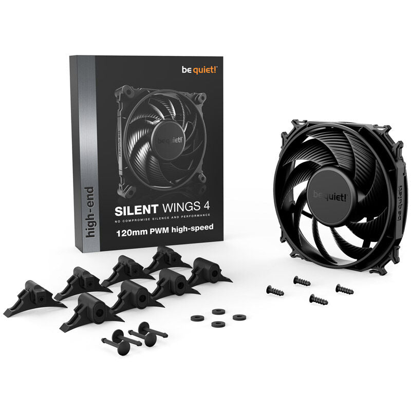 montert be quiet! Silent Wings 4 PWM vifte 120 mm High Speed svart i PC