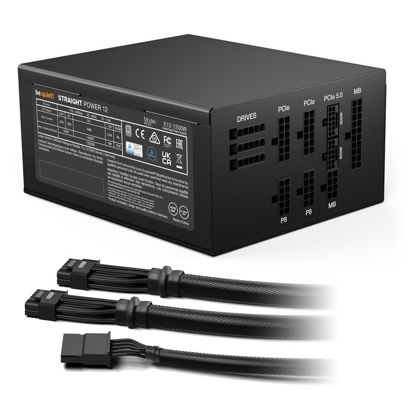 be quiet! Straight Power 12 strømforsyning 1200 W detalj av vifte