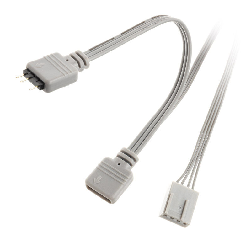 Bitspower Notos RGB PWM vifte 120 mm hvit sideprofil