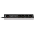 Brennenstuhl 5-veis grenuttak USB-C 2x USB-A svart forfra