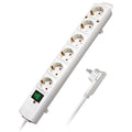 Brennenstuhl Comfort-Line Plus grenuttak 6-veis hvit 2 m forfra