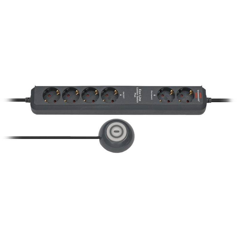 Brennenstuhl Eco-Line Comfort Switch Plus 6-veis grenuttak forfra