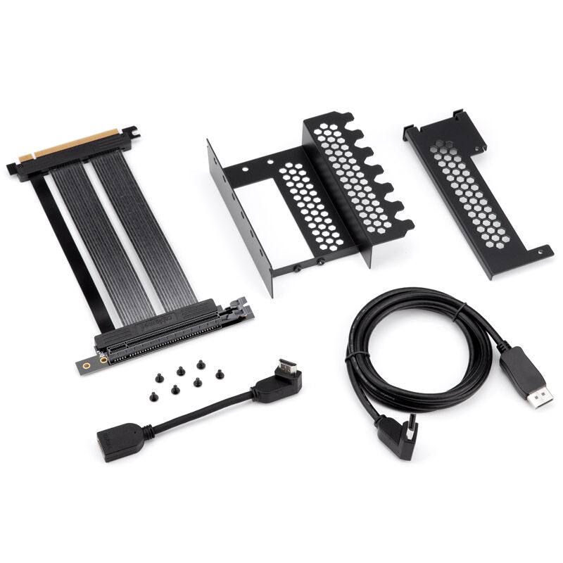 CableMod Vertical PCI-e Bracket PCIe 4.0 HDMI + DisplayPort svart bakside