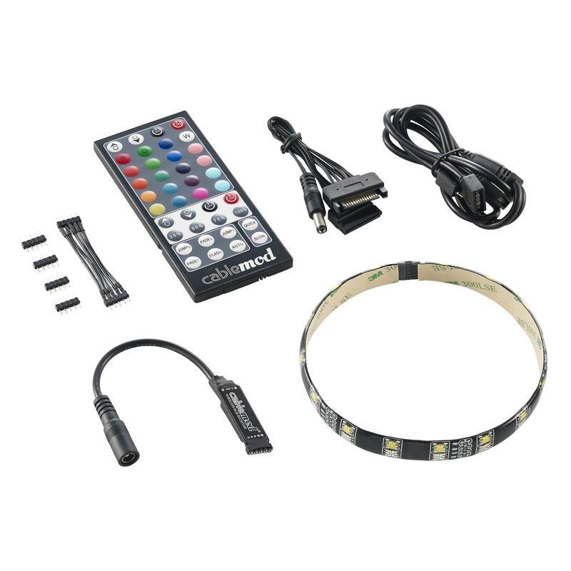 CableMod WideBeam Hybrid LED Kit 30 cm RGB W bakside