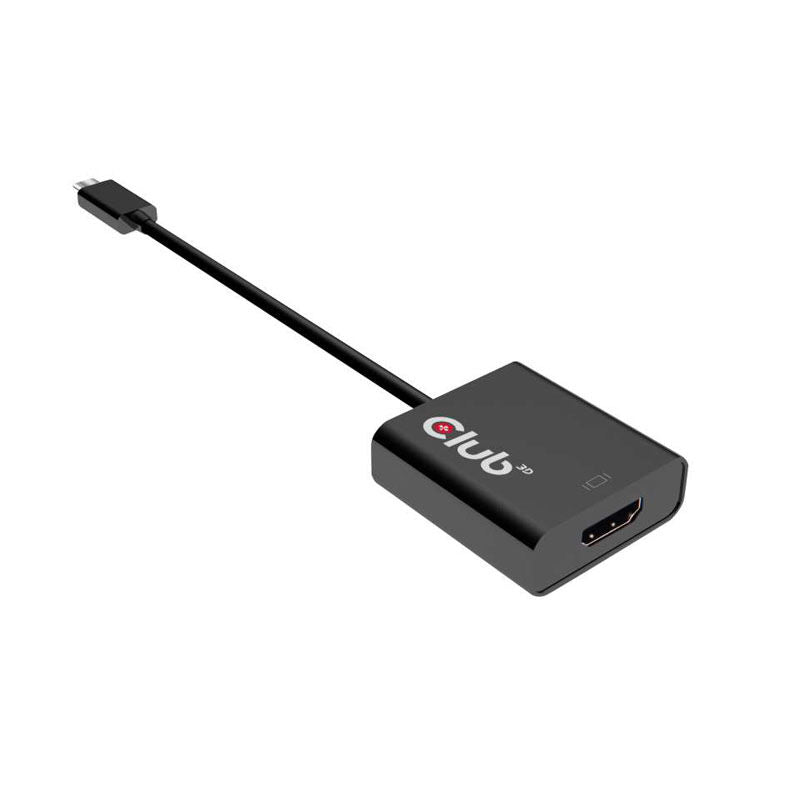 Club 3D USB-C til HDMI 2.0 aktiv adapter 4K 60 Hz forfra