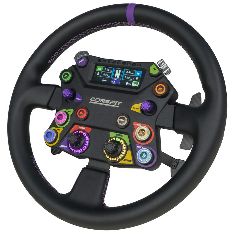 Detalj av CONSPIT 310 APEX simracingratt 310 mm ARGB display svart