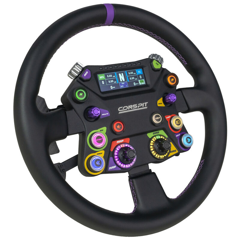 CONSPIT 310 APEX simracingratt 310 mm ARGB display svart forfra