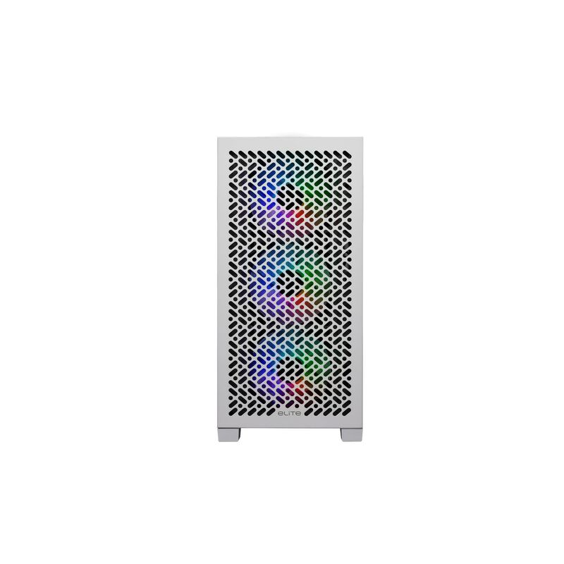 Cooler Master Elite 302 kabinett hvit detalj av frontpanel