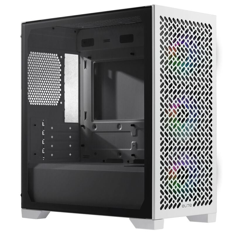 Cooler Master Elite 302 kabinett hvit forfra
