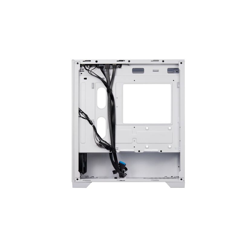 Cooler Master Elite 302 kabinett hvit montert med komponenter