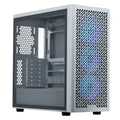 Cooler Master Elite 502 ARGB kabinett midtårn ATX herdet glass hvit forfra