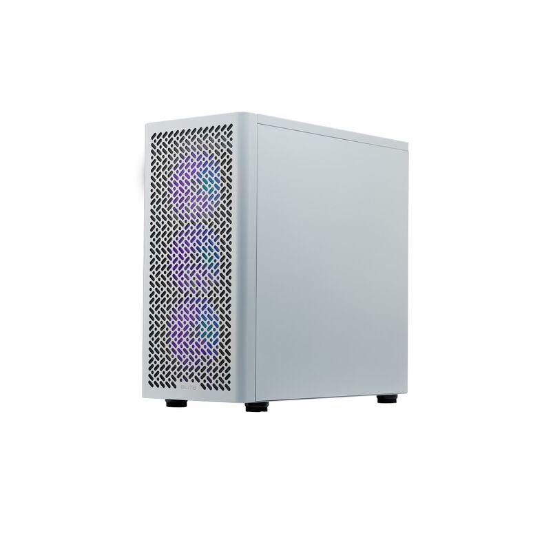 Nærbilde av USB-C port på Cooler Master Elite 502 ARGB kabinett