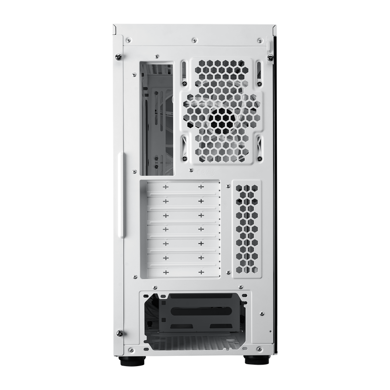 Cooler Master MasterBox 600 ARGB kabinett hvit oversikt over innvendig layout