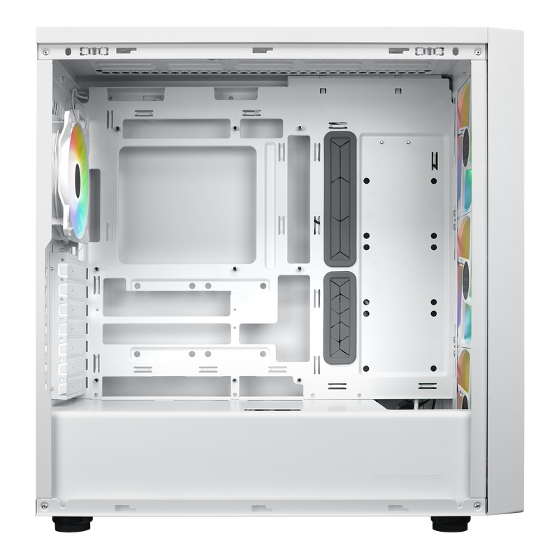 Cooler Master MasterBox 600 ARGB kabinett hvit intern kabelhåndtering