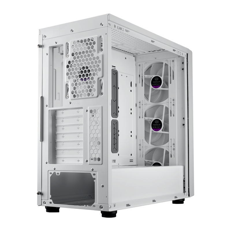 Cooler Master MasterBox 600 ARGB kabinett hvit visning av støvfilter