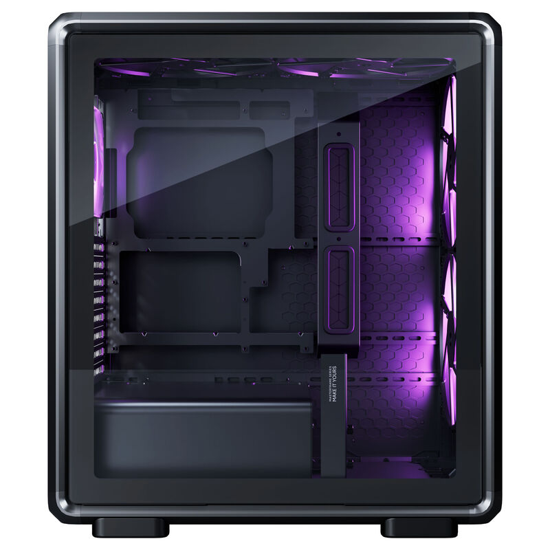 Nærbilde av Cooler Master MasterFrame 500 Mesh ARGB kabinett mesh front