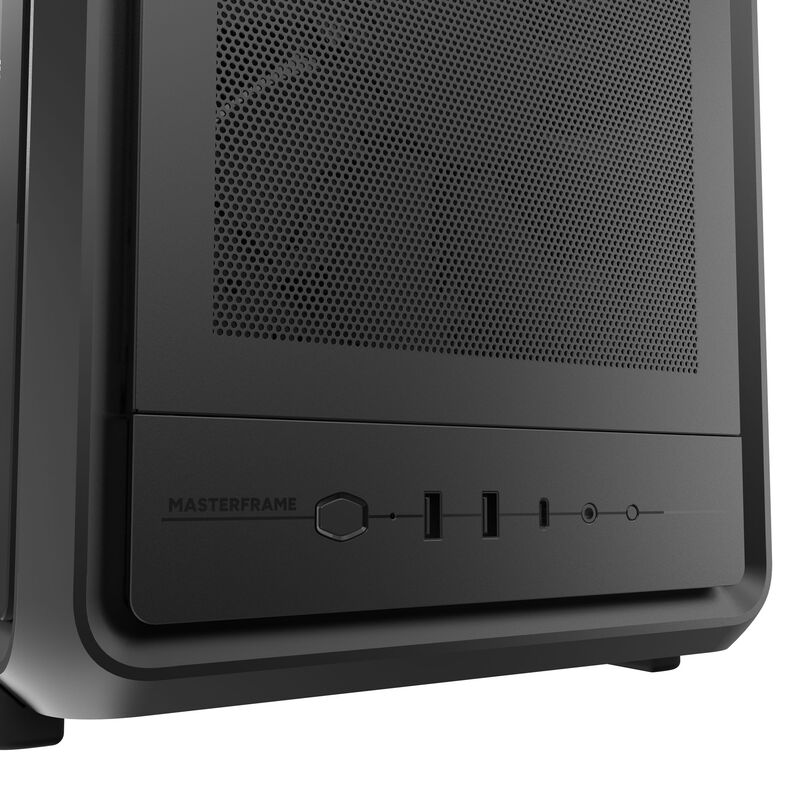 Montert Cooler Master MasterFrame 500 Mesh ARGB kabinett med komponenter