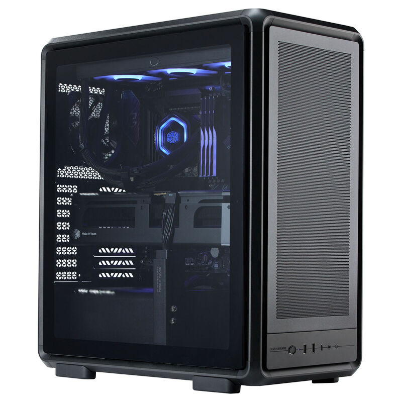 Cooler Master MasterFrame 500 Mesh kabinett nærbilde av vifte